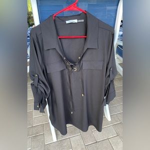 Calvin Klein Black Button Down Blouse